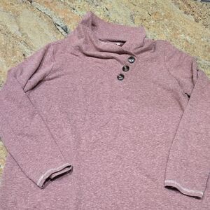 Soft Surroundings Mauve Sweater with Button Accents